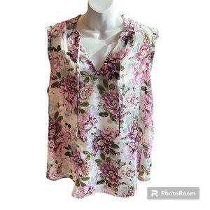 Torrid Floral Flowy Sleeveless Blouse Women Size 2X